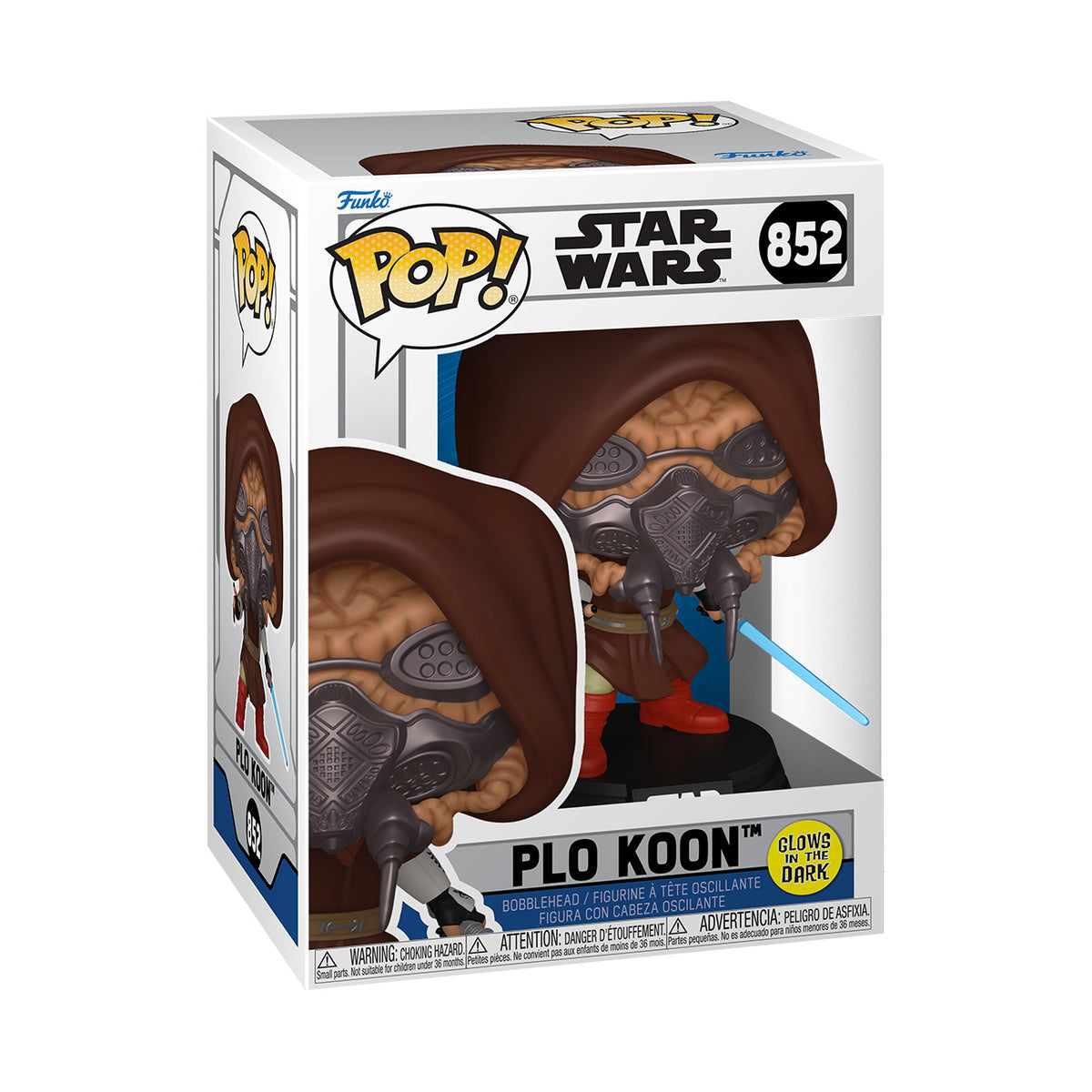 Immagine del prodotto Star Wars – Figura Funko Pop Plo Koon Glow in the Dark con testa oscillante