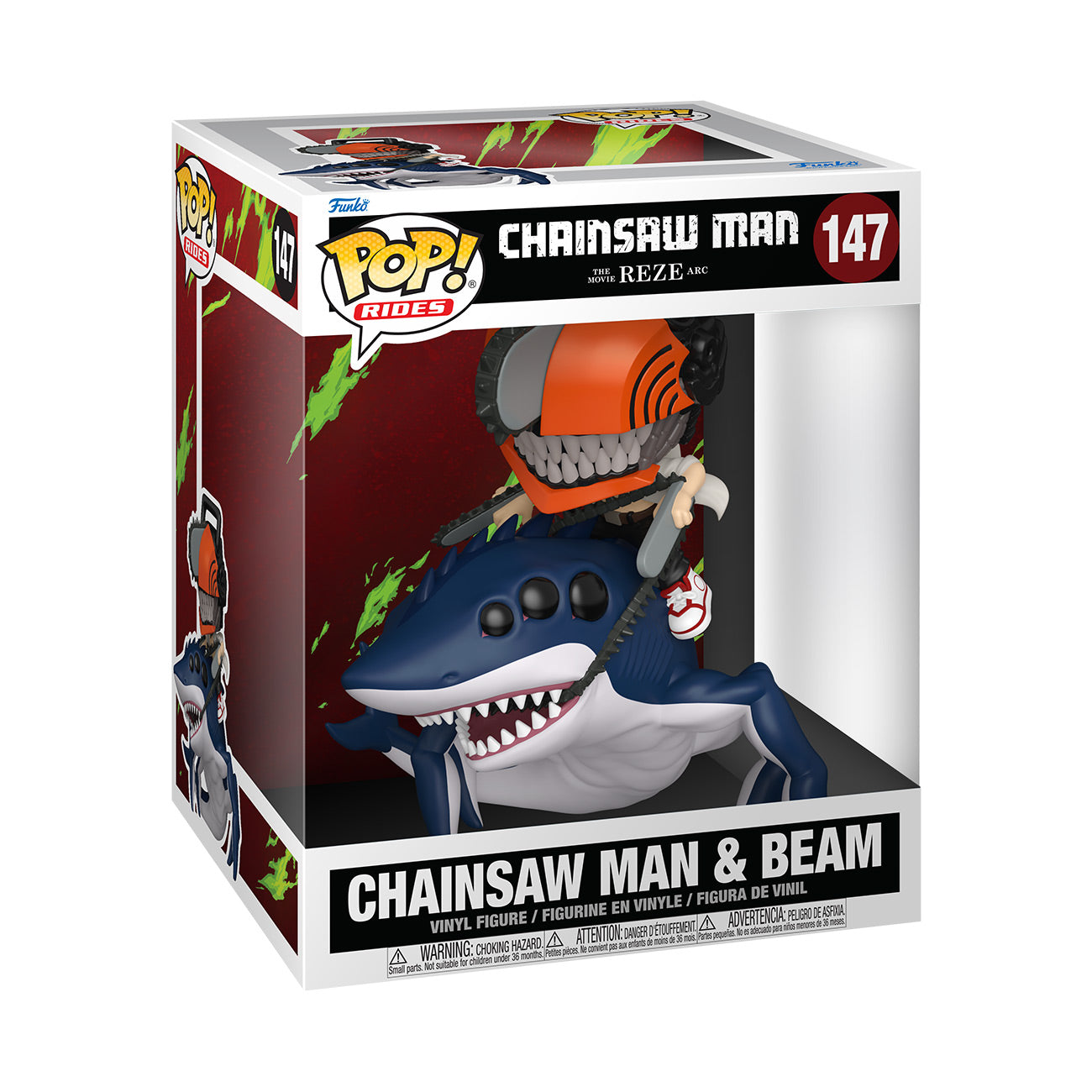 Produktbild Chainsaw Man mit Beam Funko Pop Ride Figur - Chainsaw Man