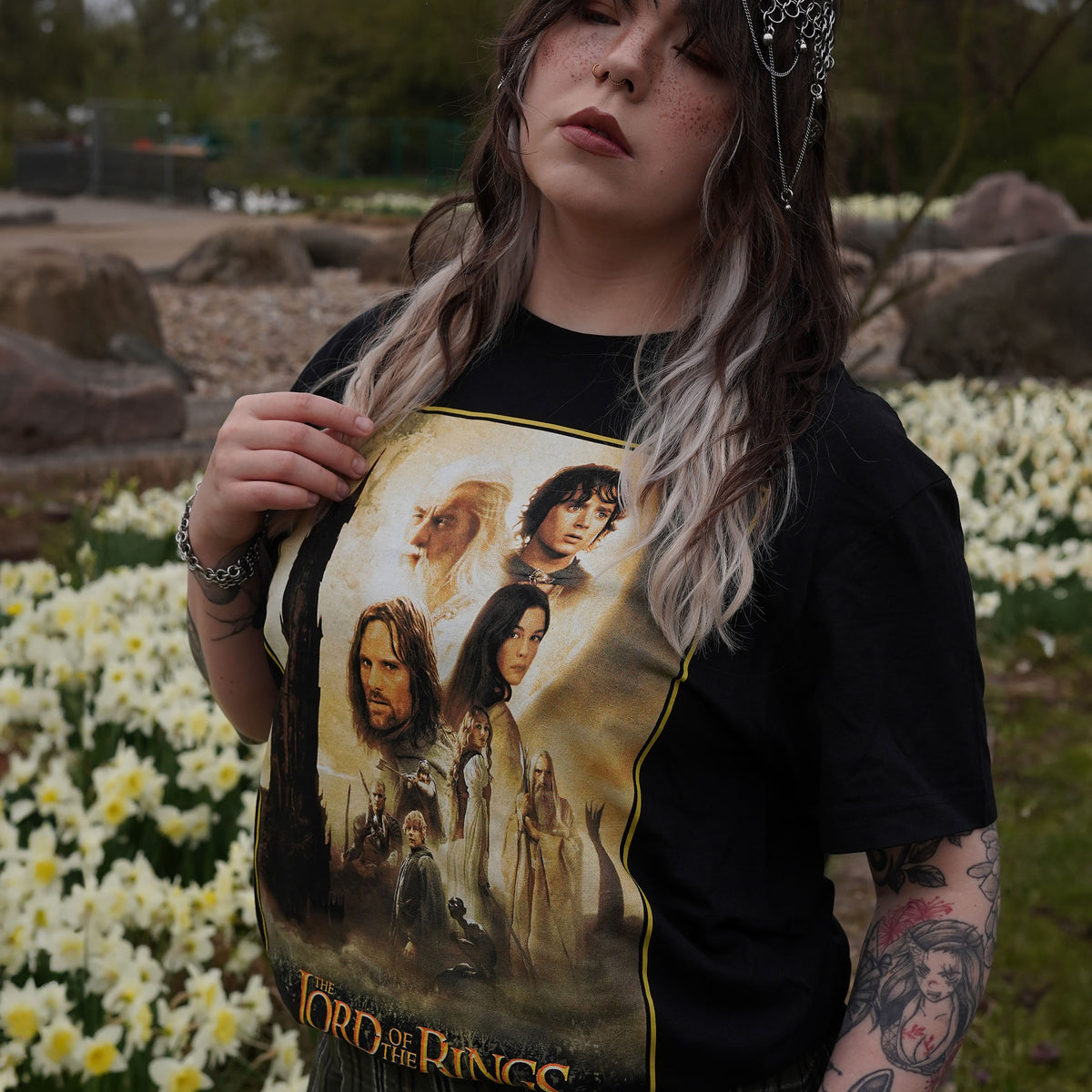 Immagine del prodotto T-shirt Poster Le Due Torri - Il Signore degli Anelli