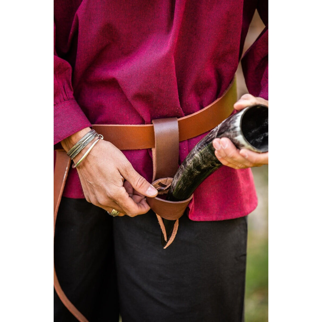 Image produit Porte-cor en cuir médiéval