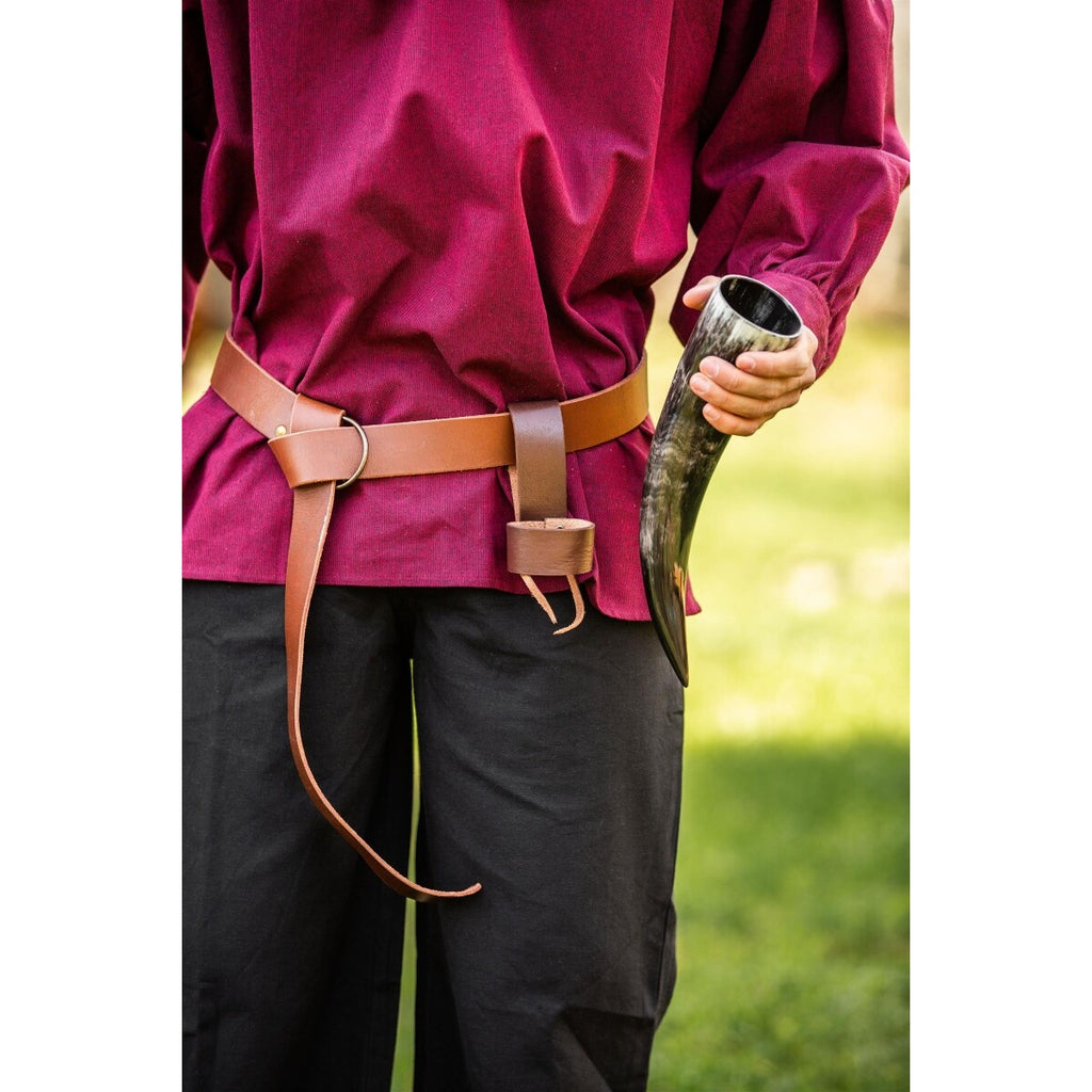 Image produit Porte-cor en cuir médiéval