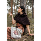 Produktbild Mittelalter Umhängetasche Tora mit Stickerei beige