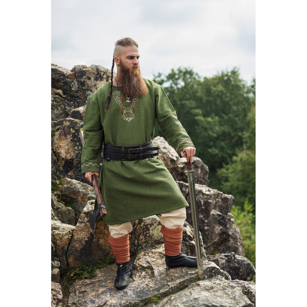 Immagine del prodotto Tunica vichinga medievale Freki verde oliva