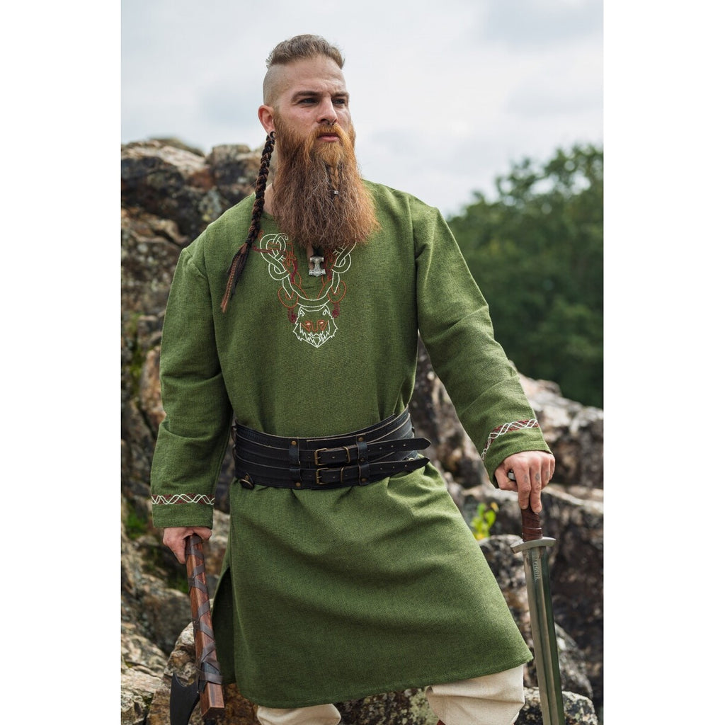 Immagine del prodotto Tunica vichinga medievale Freki verde oliva