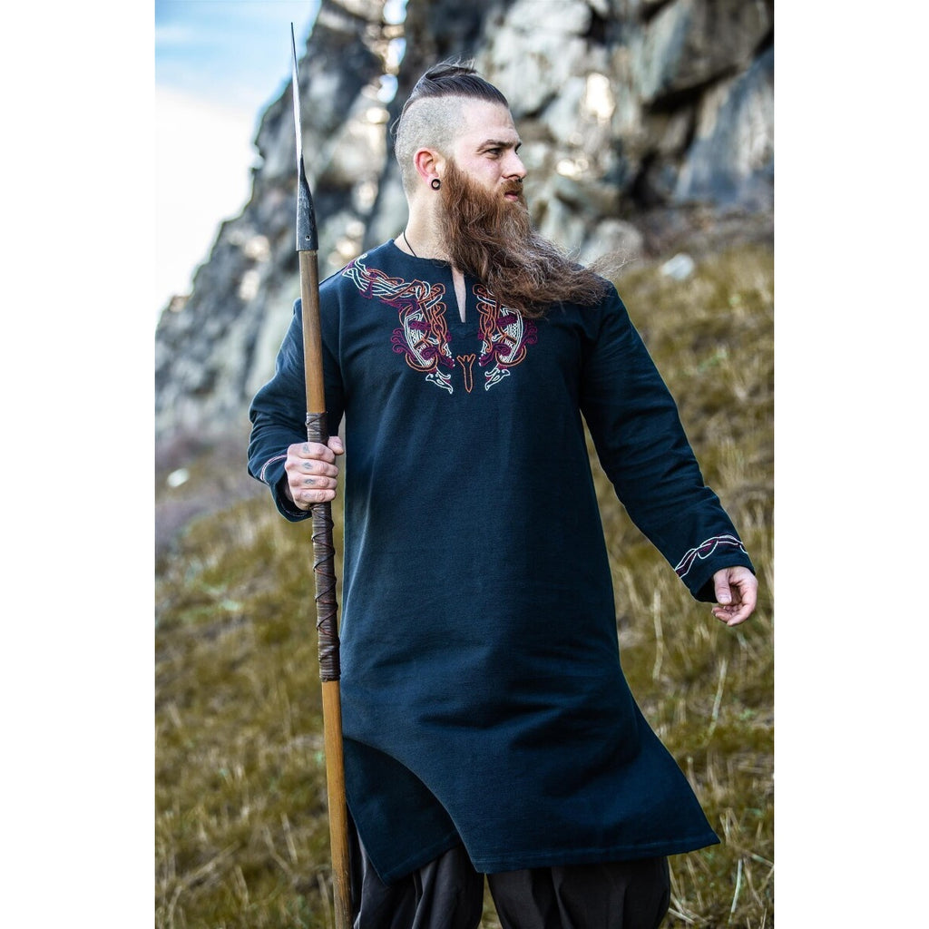 Immagine del prodotto Tunica vichinga medievale Snorri nero-rosso