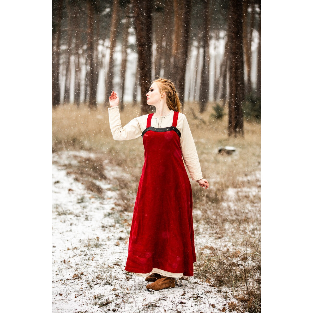 Produktbild Mittelalter Wikinger Überkleid Alena rot
