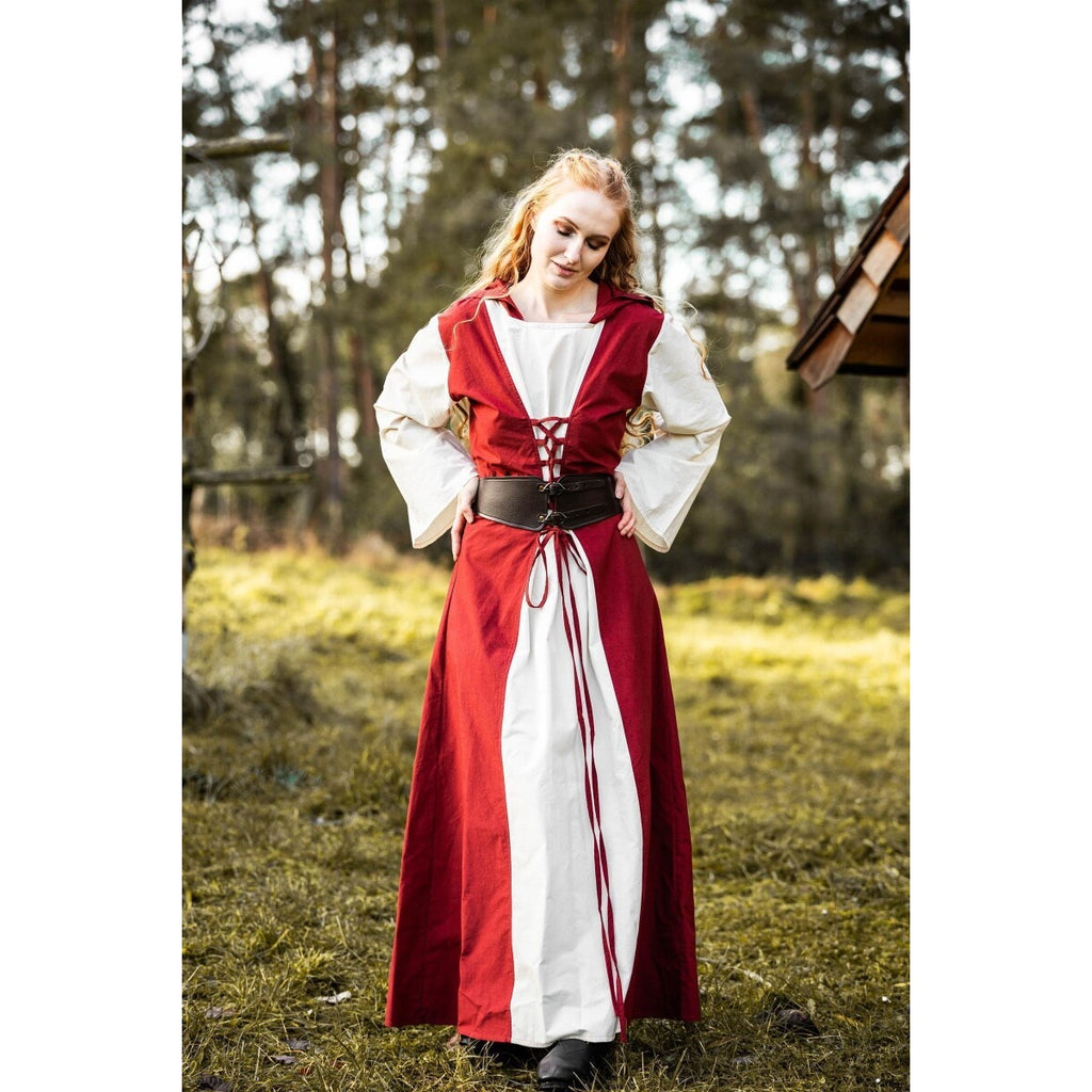 Image produit Robe médiévale Genefe rouge-beige