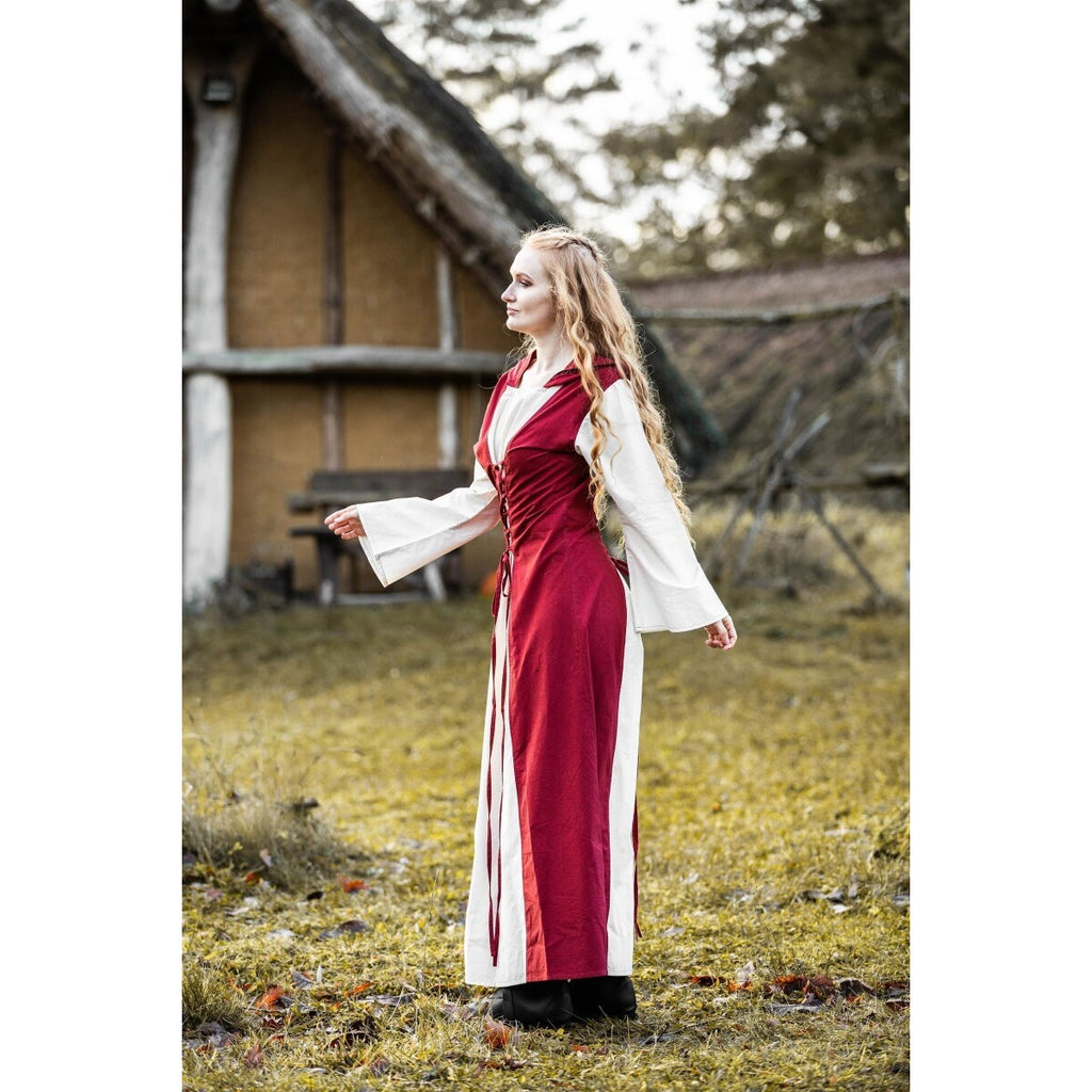 Image produit Robe médiévale Genefe rouge-beige