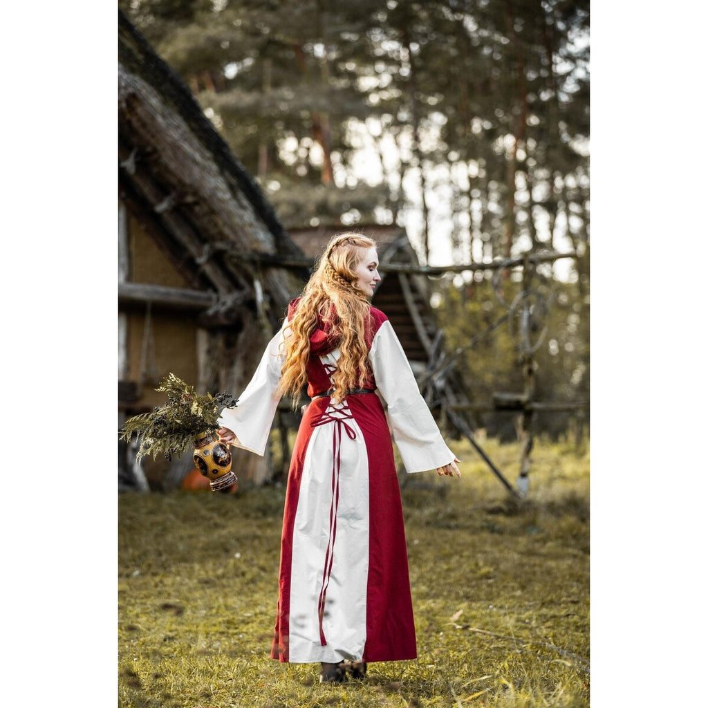 Image produit Robe médiévale Genefe rouge-beige