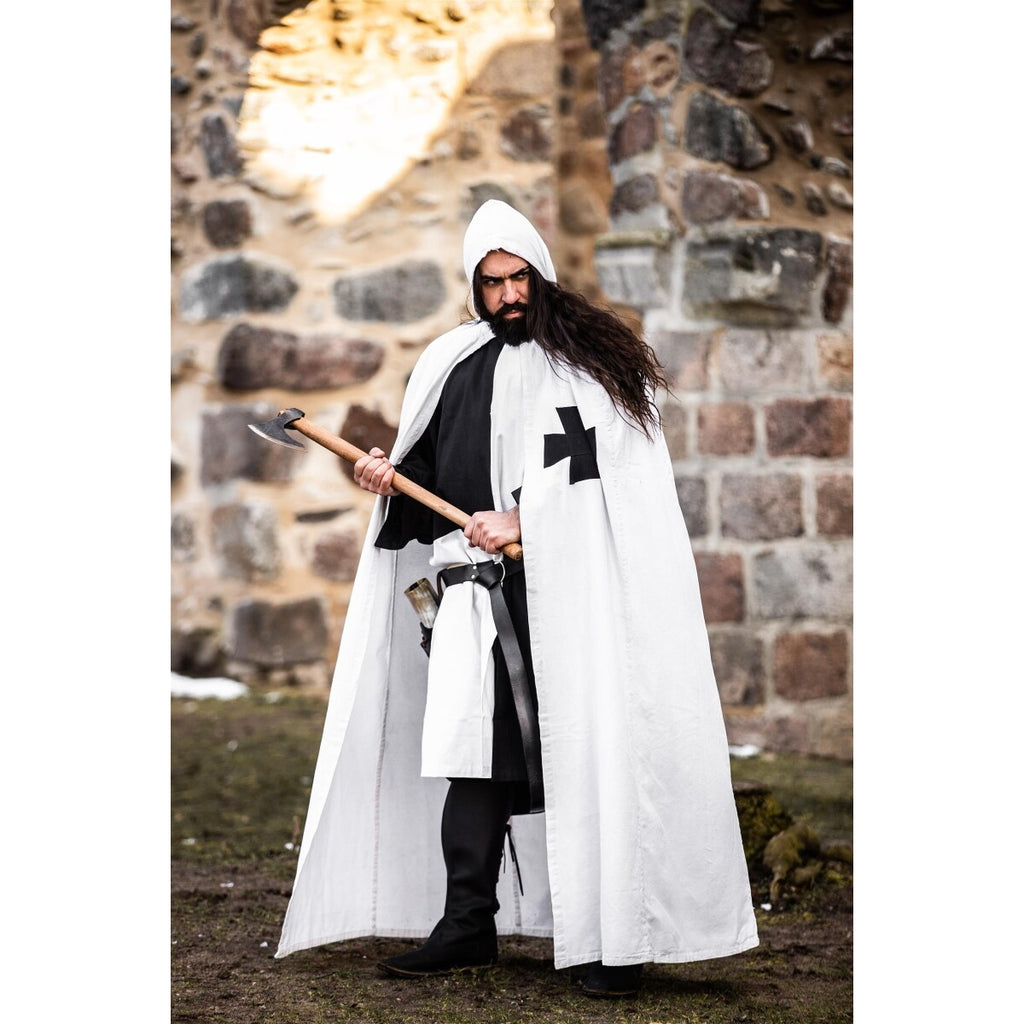 Immagine del prodotto Mantello medievale dei Cavalieri Templari Baldwin bianco-nero