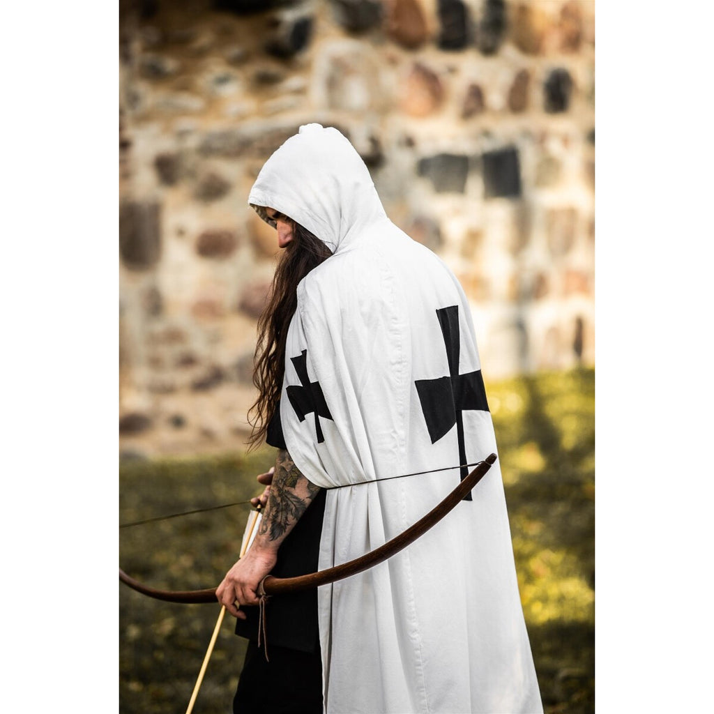 Immagine del prodotto Mantello medievale dei Cavalieri Templari Baldwin bianco-nero