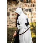 Immagine del prodotto Mantello medievale dei Cavalieri Templari Baldwin bianco-nero