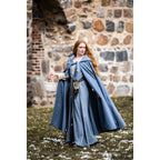 Immagine del prodotto Mantello medievale con cappuccio Mila blu colomba