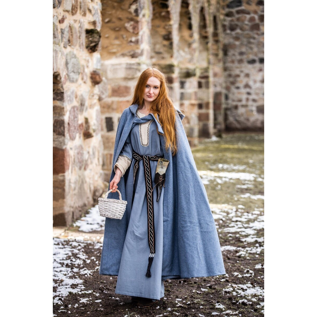 Immagine del prodotto Mantello medievale con cappuccio Mila blu colomba