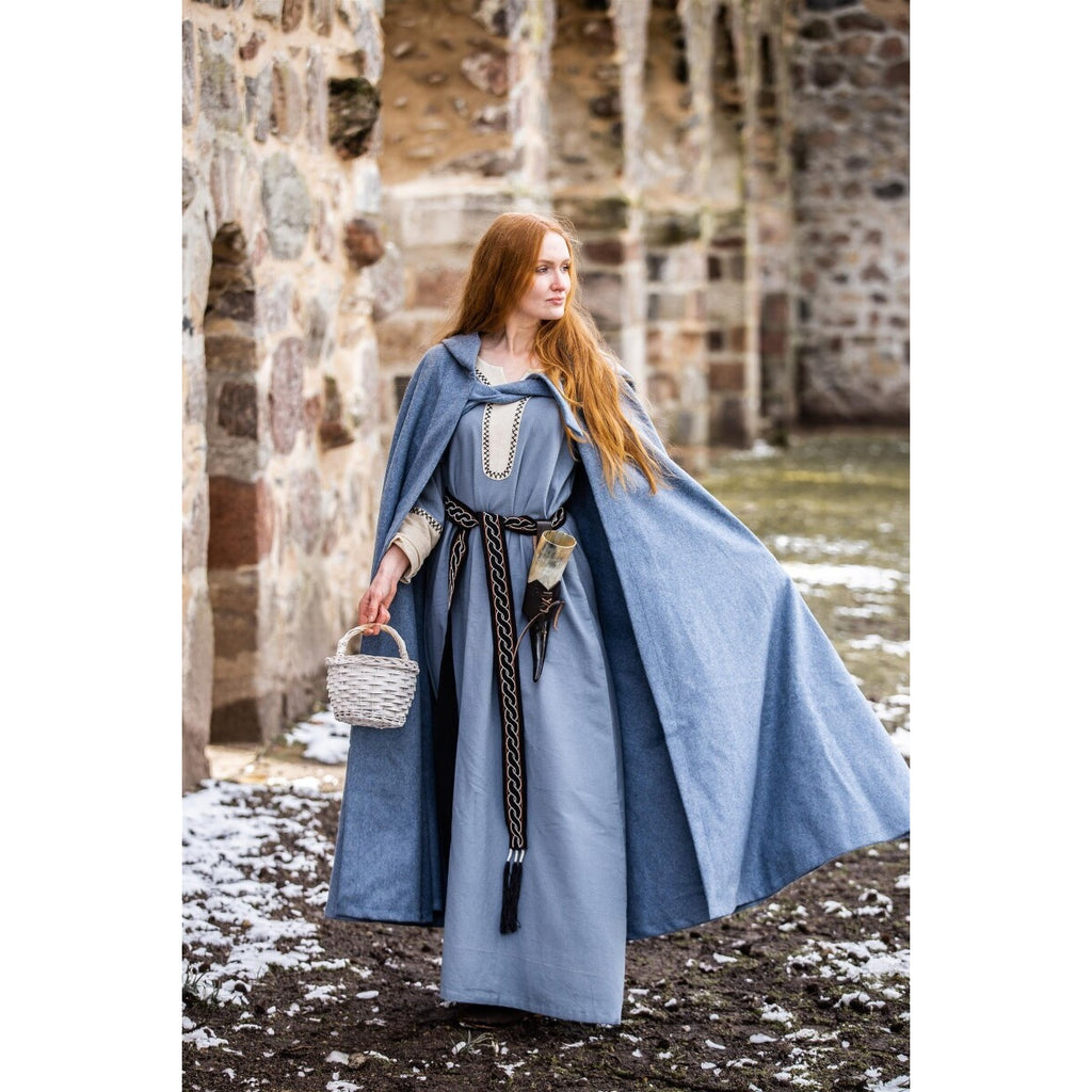 Immagine del prodotto Mantello medievale con cappuccio Mila blu colomba