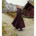 Product image Medieval Viking Cloak Alpha with Wolf Embroidery brown