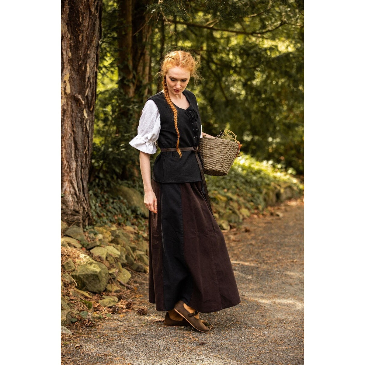 Immagine del prodotto Gilet medievale in cotone Franziska nero
