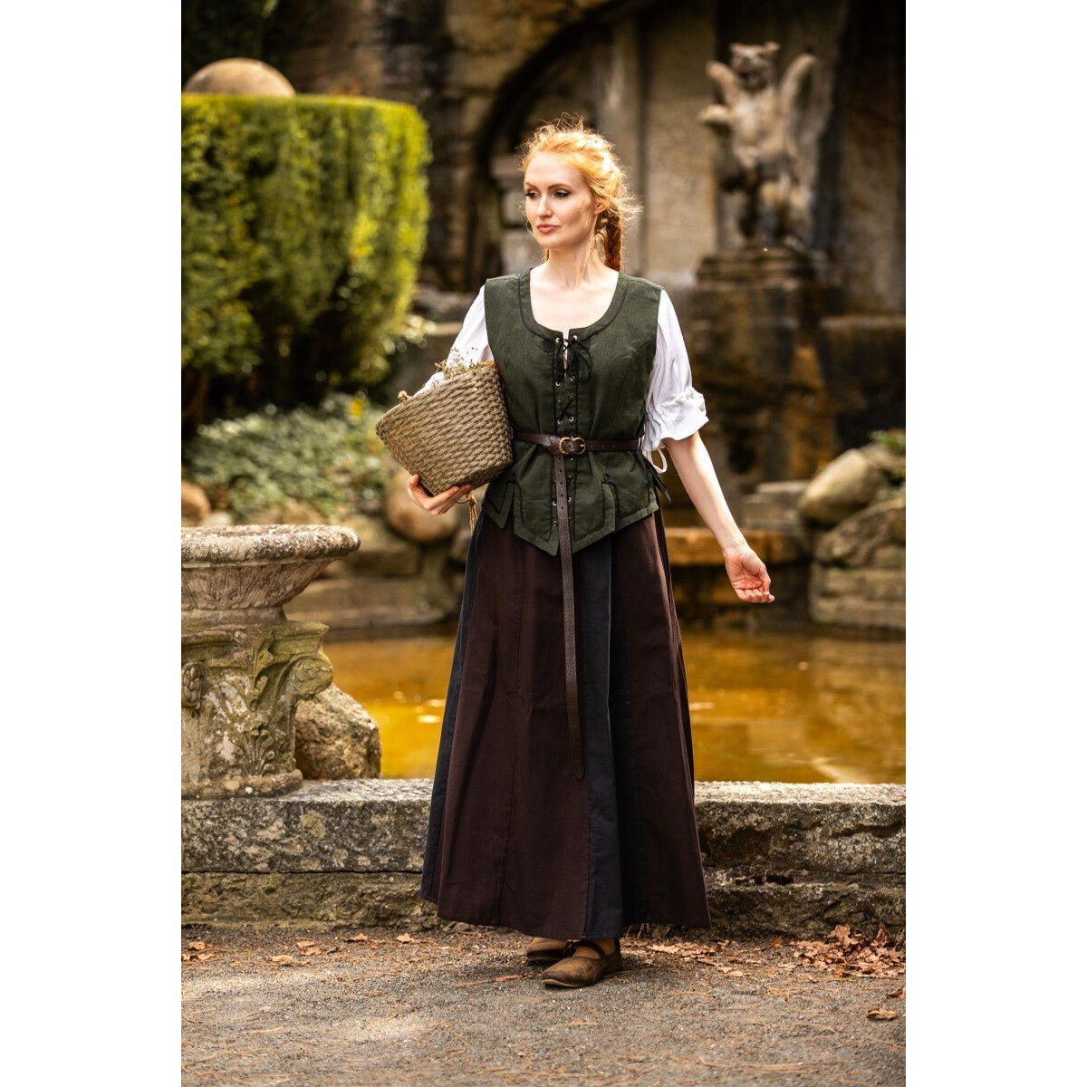 Image produit Gilet corset médiéval Selma vert