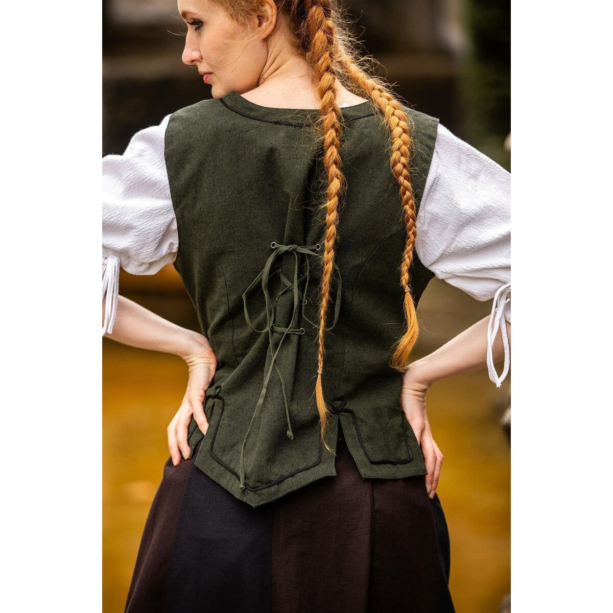 Image produit Gilet corset médiéval Selma vert