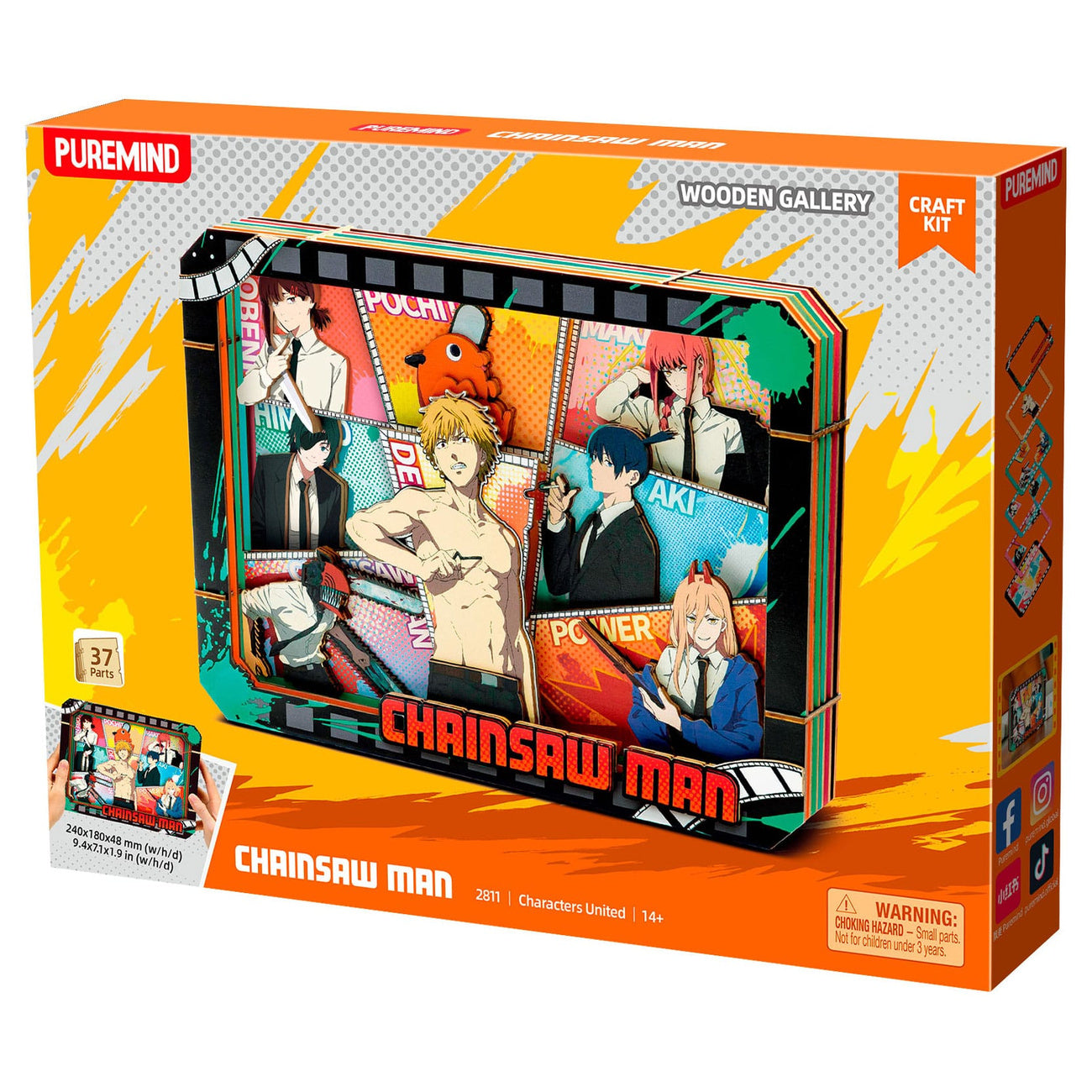 Produktbild Chainsaw Man - Group Wooden Gallery Bilderrahmen