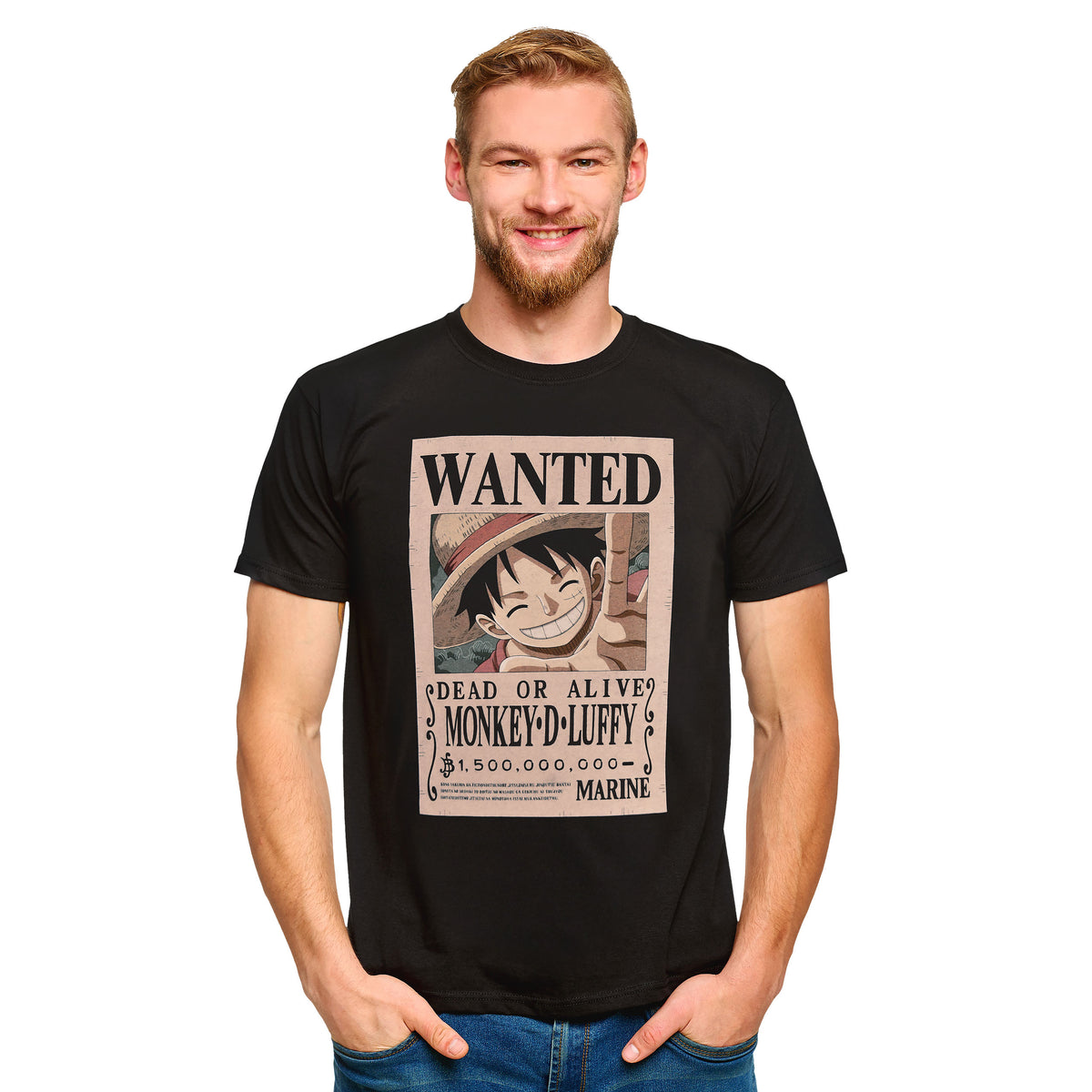 Produktbild One Piece - Luffy Wanted T-Shirt schwarz