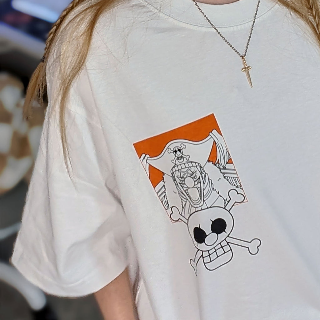 Immagine del prodotto One Piece - T-shirt oversize Buggy bianca