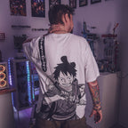 Immagine del prodotto One Piece - T-shirt oversize Luffy bianca