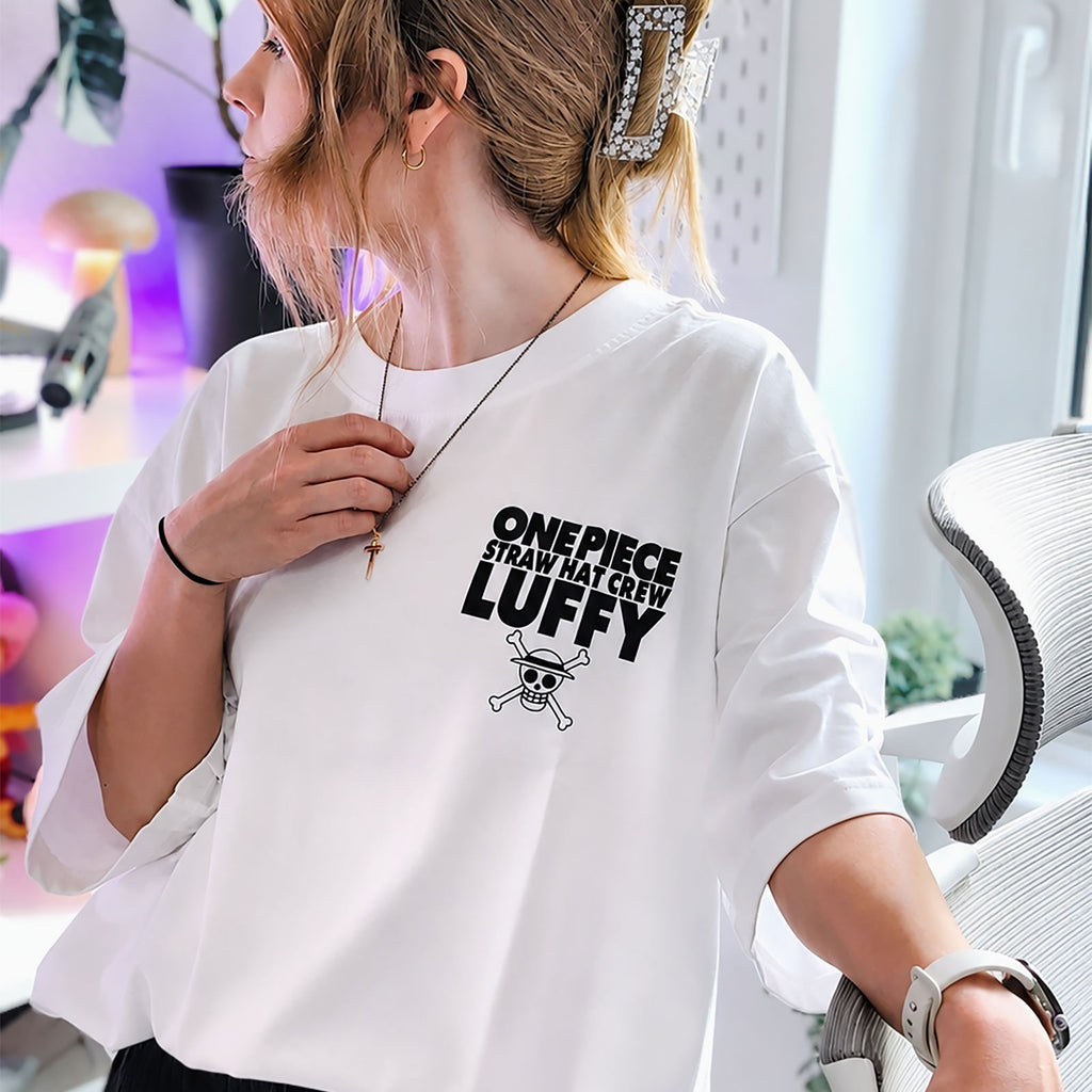 Immagine del prodotto One Piece - T-shirt oversize Luffy bianca