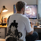 Immagine del prodotto One Piece - T-shirt oversize Luffy bianca
