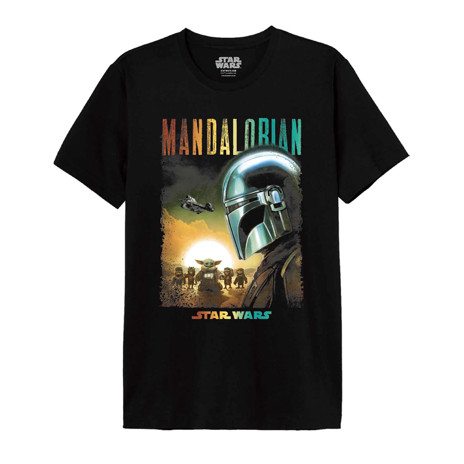 Immagine del prodotto T-shirt poster Mando e Grogu nera - Star Wars The Mandalorian