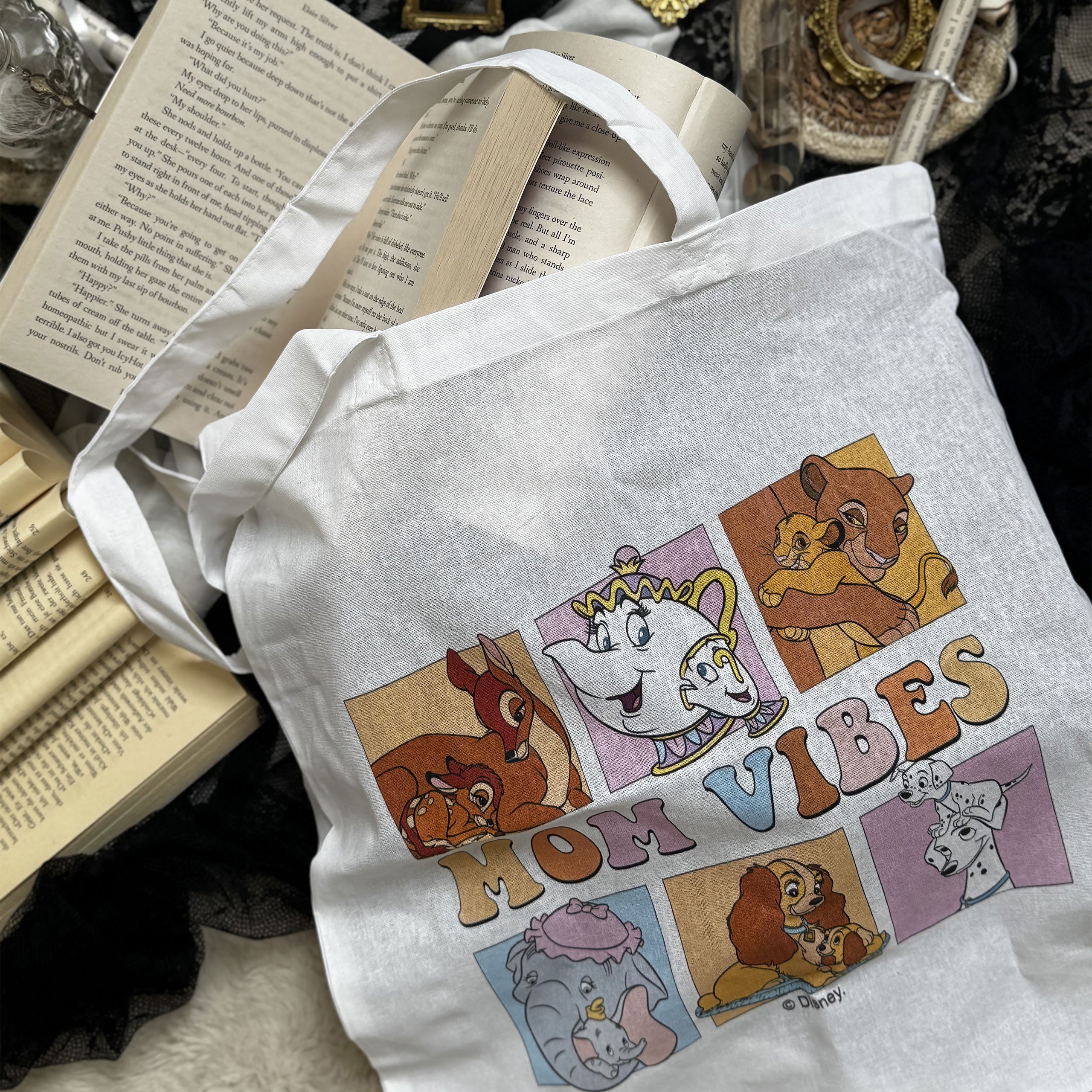 Produktbild Mom Vibes - Disney Jutebeutel weiß