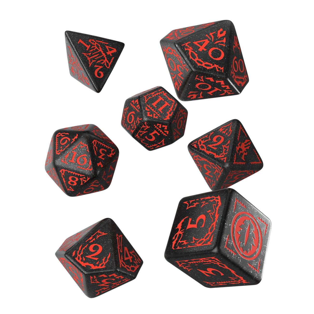 Image produit Le Seigneur des Anneaux - Set de dés JDR Mordor (7 pcs)