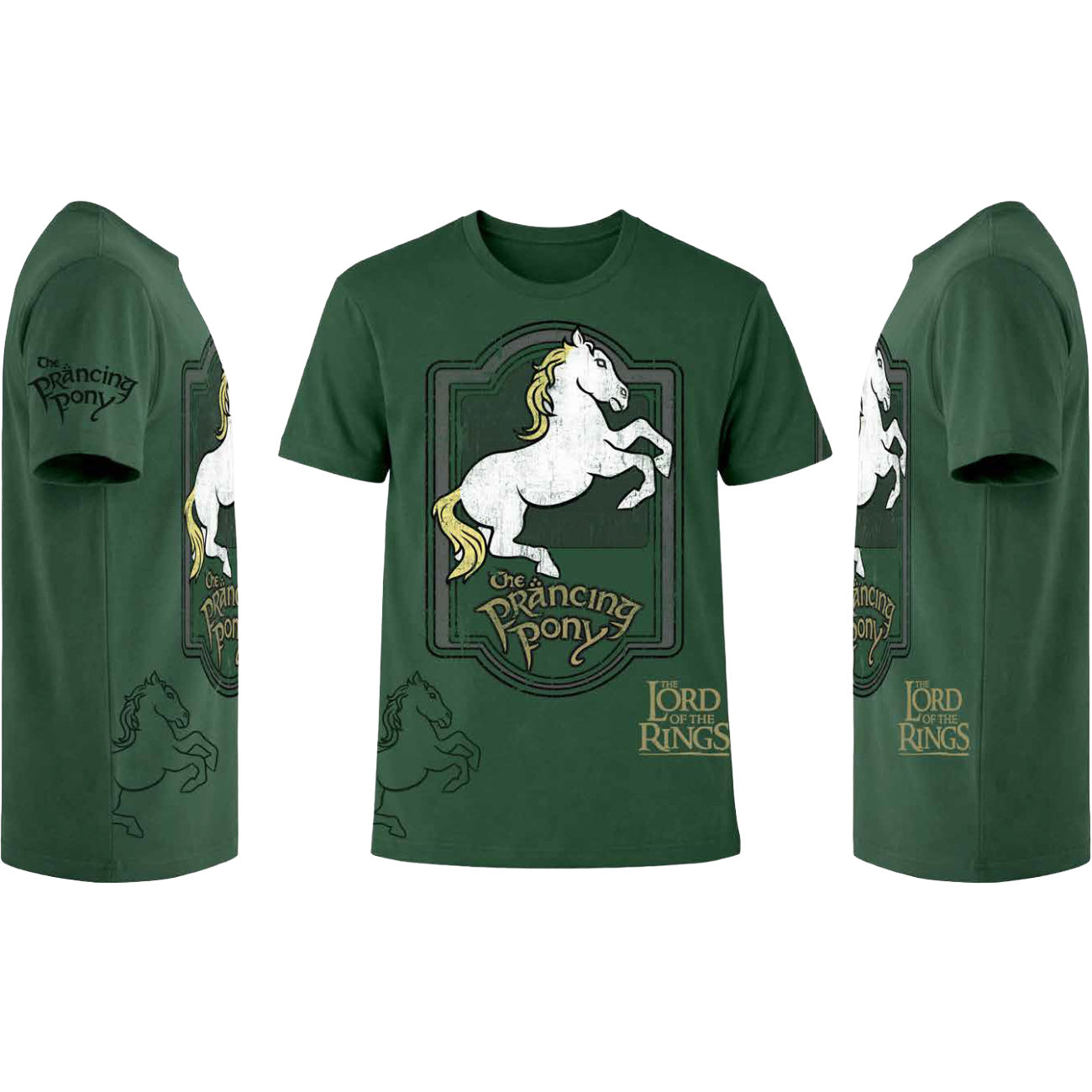 Produktbild Der Herr der Ringe - Zum Tänzelnden Pony Logo T-Shirt grün
