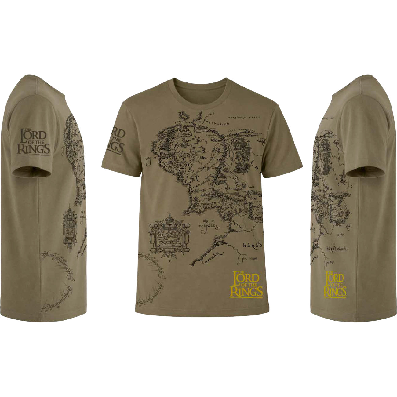 Produktbild Der Herr der Ringe - Mittelerde Karte T-Shirt braun