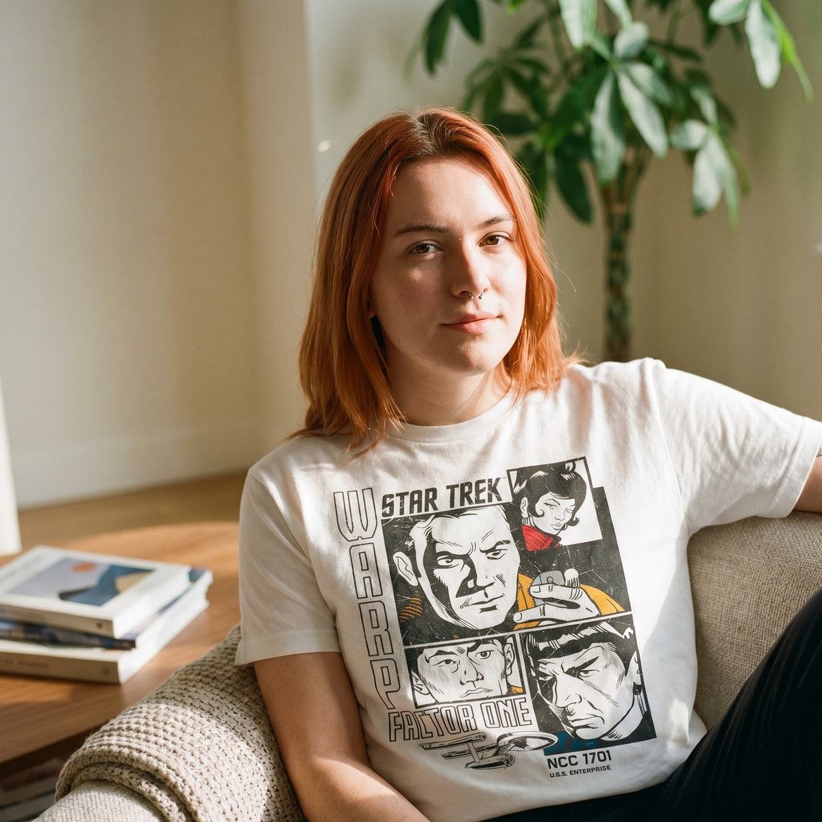 Immagine del prodotto Star Trek - T-Shirt retrò Warp 1 bianca