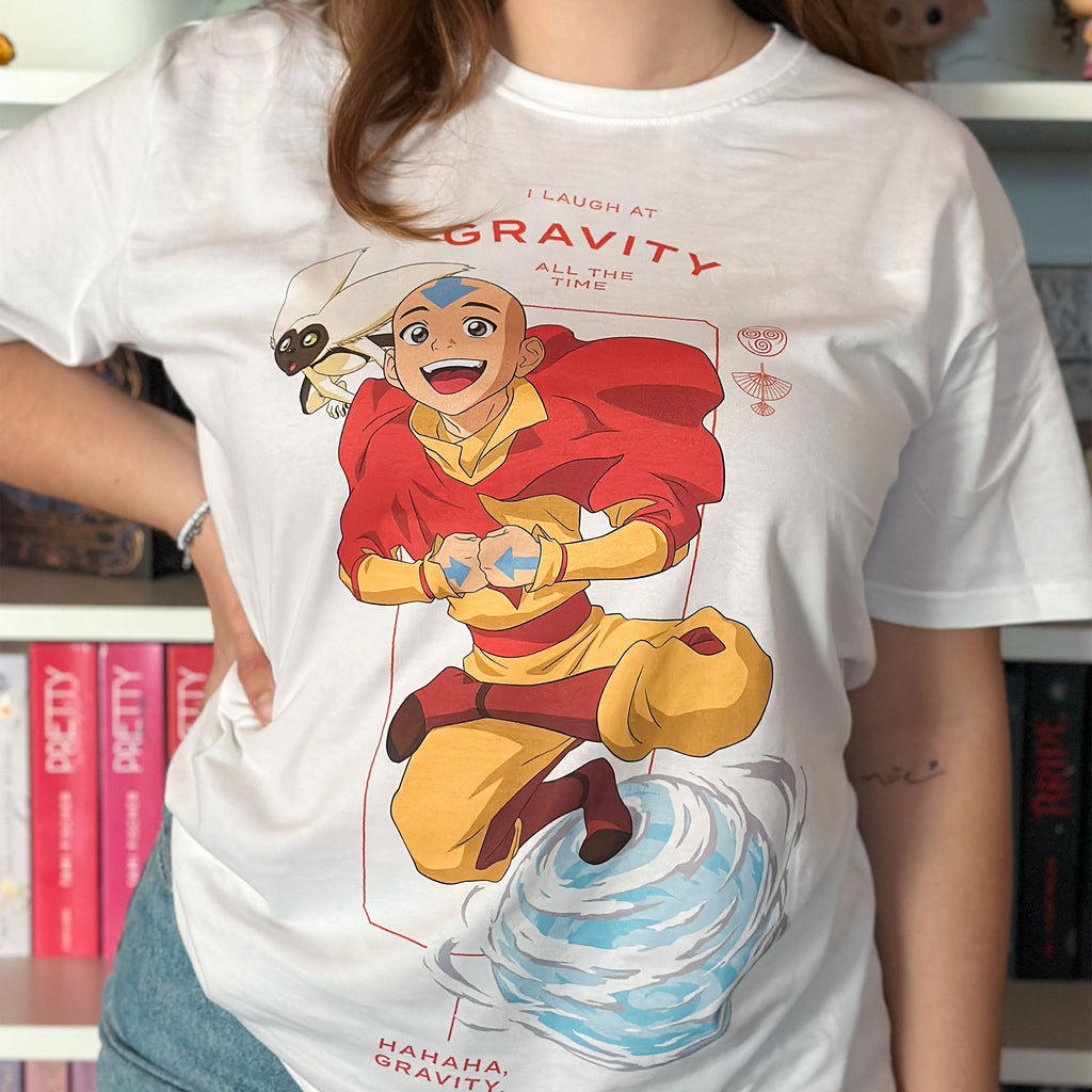 Image produit Avatar – T-shirt Aang Laugh at Gravity blanc