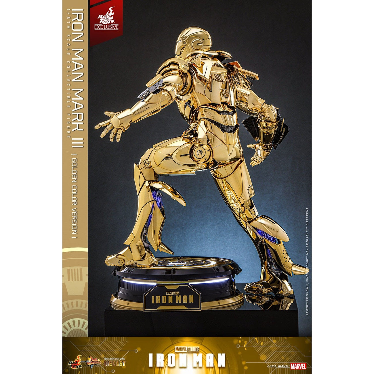 Produktbild Iron Man - Iron Mark III Masterpiece Actionfigur 1:6 Gold Color Version Exklusiv