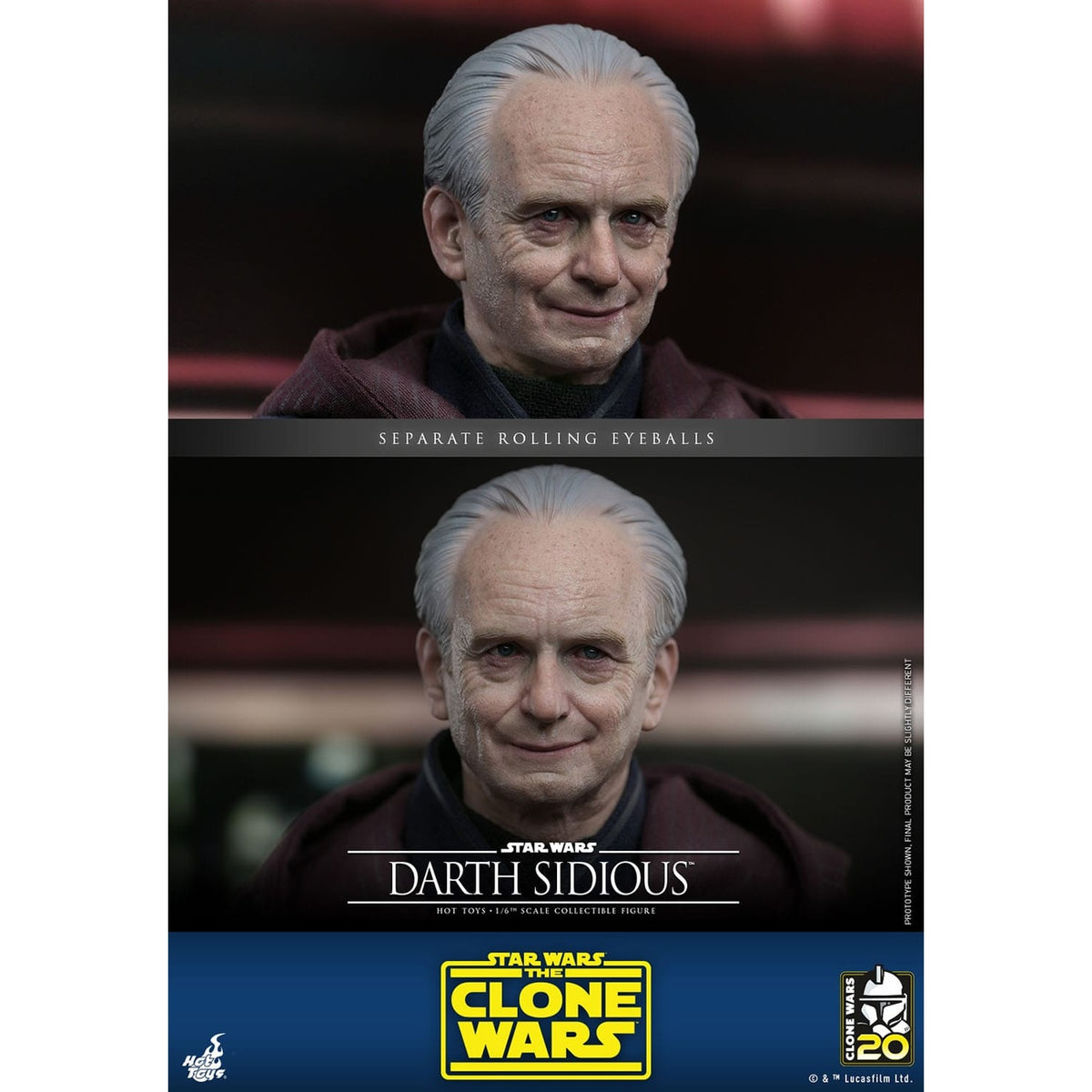Produktbild Star Wars: The Clone Wars - Darth Sidious Actionfigur 1:6