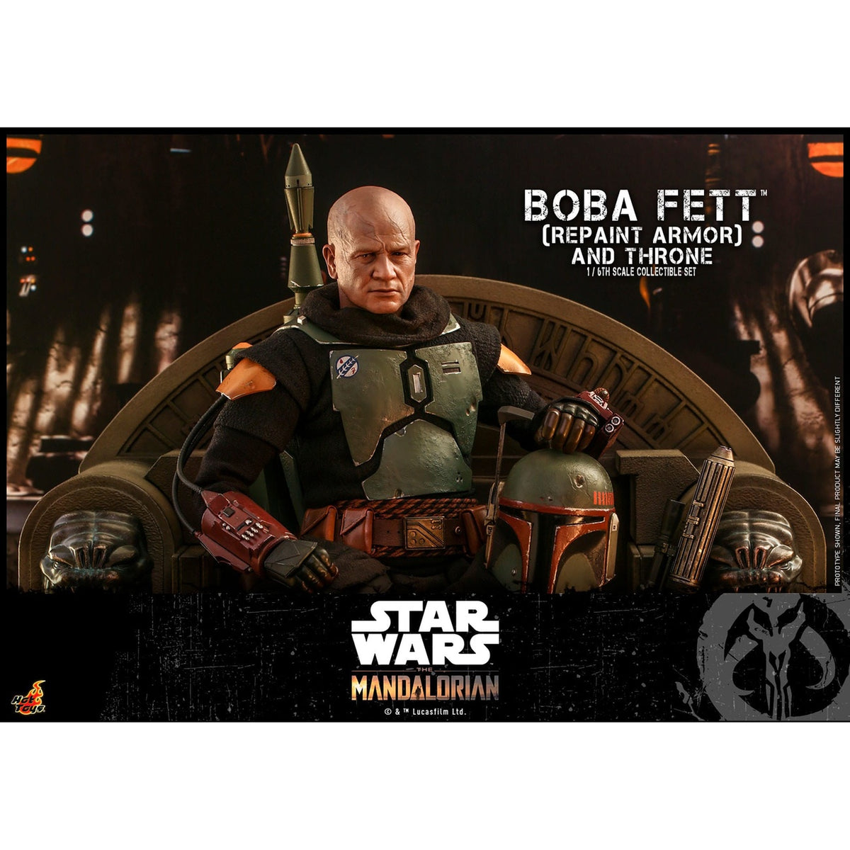 Immagine del prodotto Star Wars: The Mandalorian - Action figure Boba Fett 1:6 Repaint Armor and Throne Special Edition