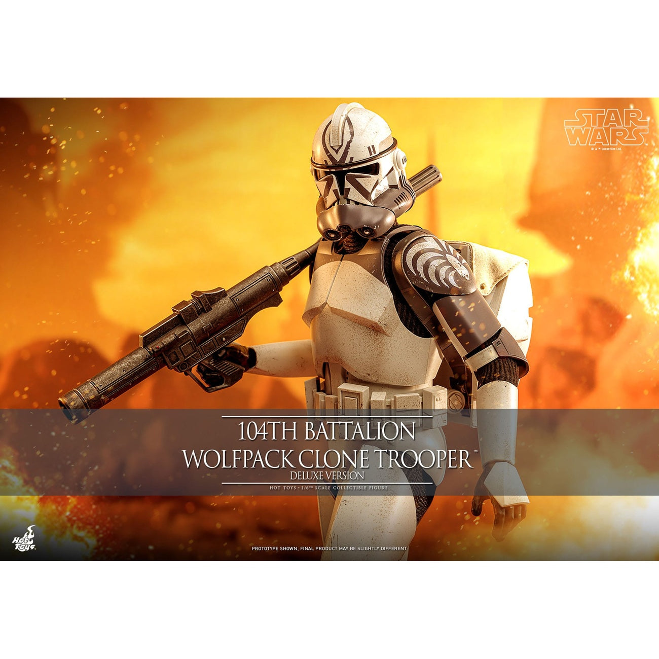 Produktbild Star Wars: The Clone Wars - 104th Battalion Wolfpack Clone Trooper Actionfigur 1:6
