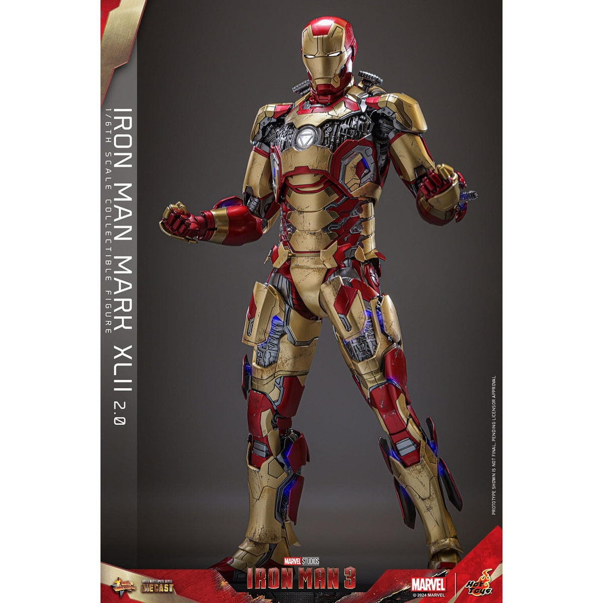 Immagine del prodotto Iron Man 3 - Action figure Diecast Masterpiece Iron Man Mark XLII 1:6 Deluxe