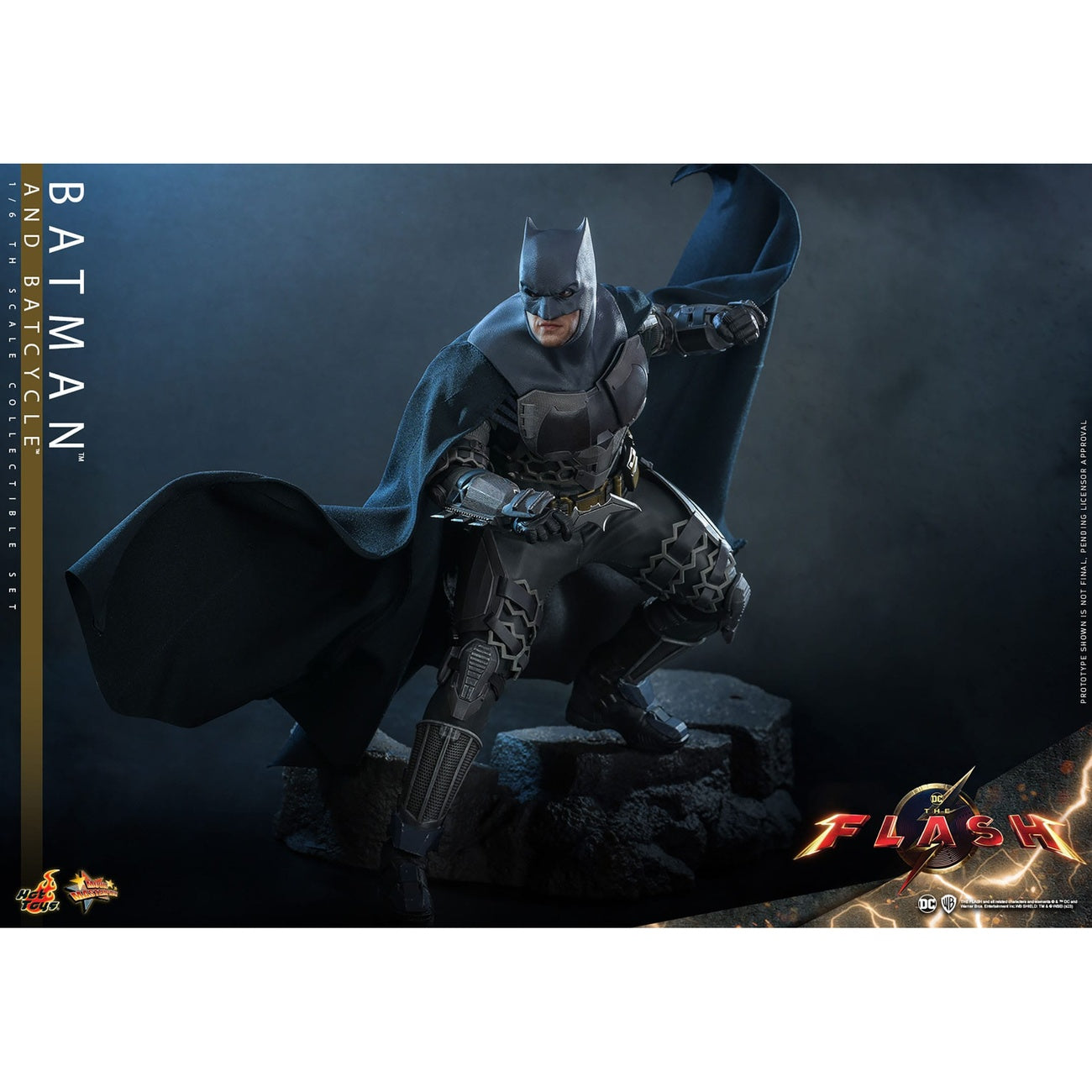 Produktbild The Flash - Batman & Batcycle Masterpiece Actionfiguren Set 1:6