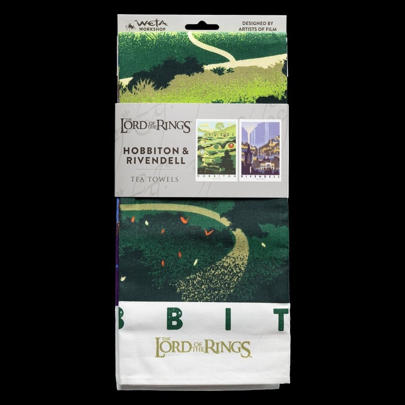 Immagine del prodotto Il Signore degli Anelli - Set di 2 canovacci da cucina Gran Burrone & Hobbiville