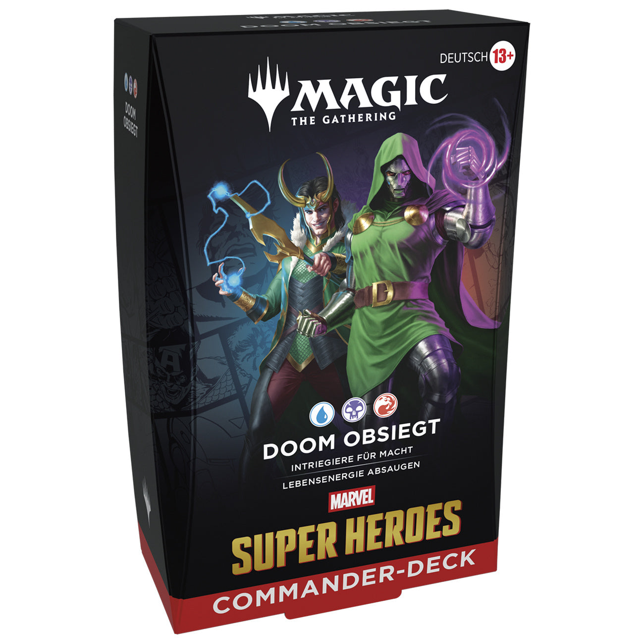 Image produit Marvel Super Heroes Doom Triomphe Deck Commander Version allemande - Magic: The Gathering