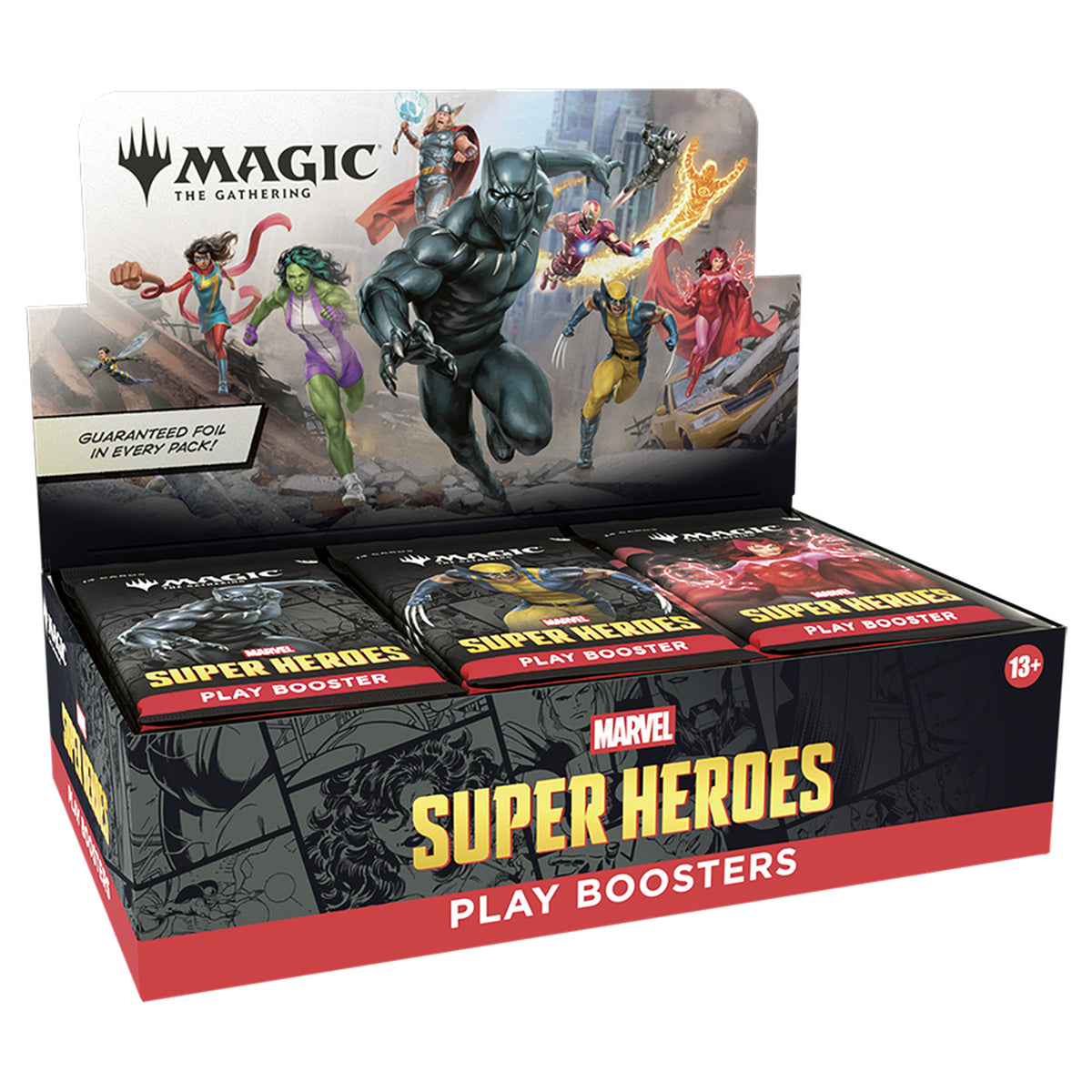 Produktbild Marvel Super Heroes Play Booster englische Version - Magic The Gathering Display