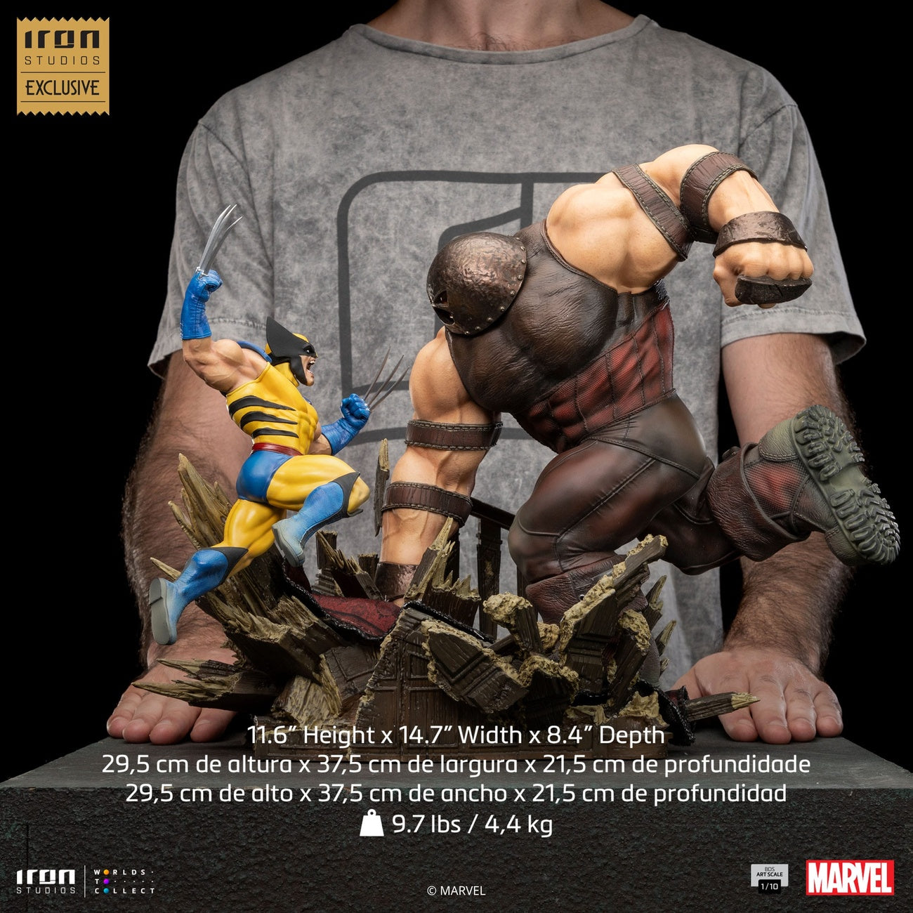 Image produit Marvel BDS Art Scale Statue 1/10 Wolverine vs Juggernaut heo EU Exclusive 30 cm