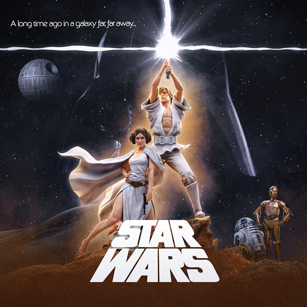 Immagine del prodotto Star Wars Statua Deluxe Art Scale 1/10 Luke e Leia 41 cm