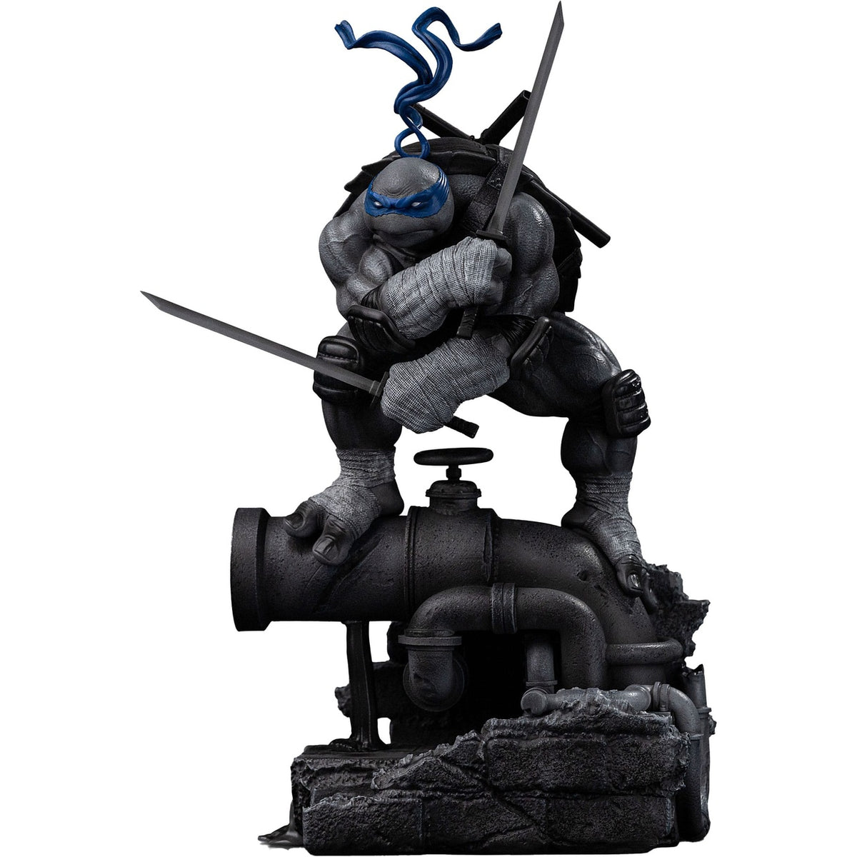 Image produit Teenage Mutant Ninja Turtles Statue Art Scale 1/10 Leonardo Variante Noir et Blanc 26 cm heo exclusive