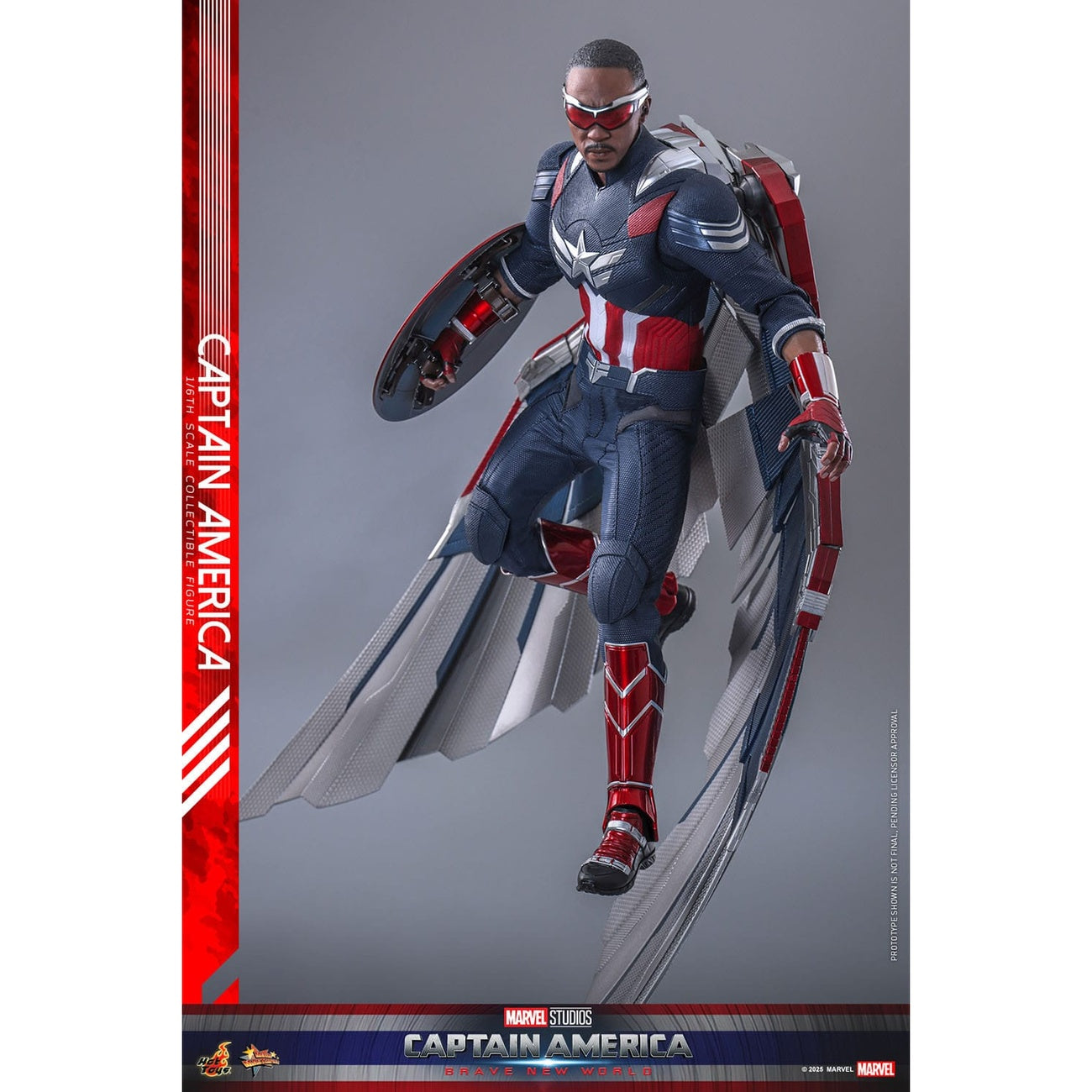 Image produit Captain America: Brave New World figurine d’action Movie Masterpiece 1/6 Captain America 30 cm