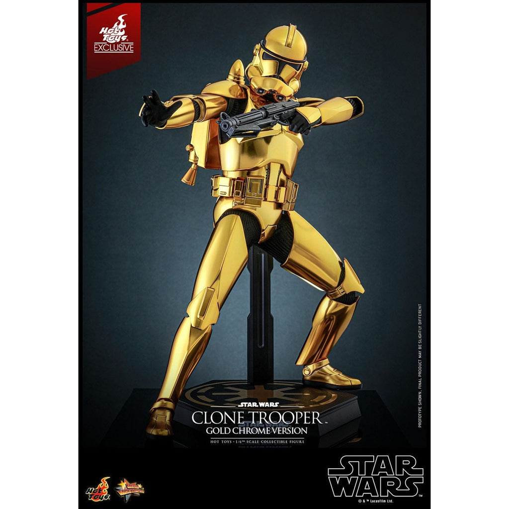 Image produit Star Wars Figurine articulée 1/6 Clone Trooper (Gold Chrome Version) Exclusive 30 cm